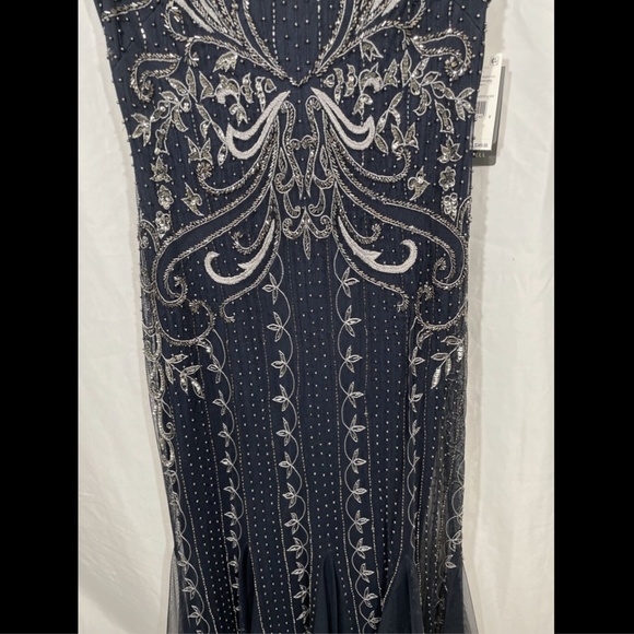 NWT Adrianna‎ Papell Beaded Short Sleeve Gown 2 - Picture 5 of 16